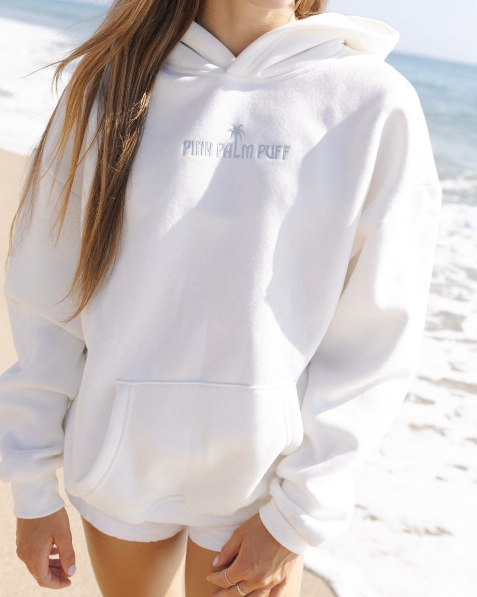 Classic Puff Hoodies in Ocean Air - Image 2