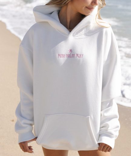 Classic Puff Hoodies in Pink Opal