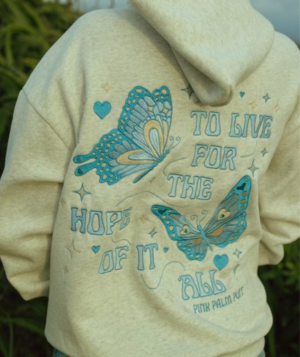 To Live For the Hope of it All Hoodies in Heather White